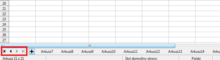 excel - poruszanie się po arkuszu