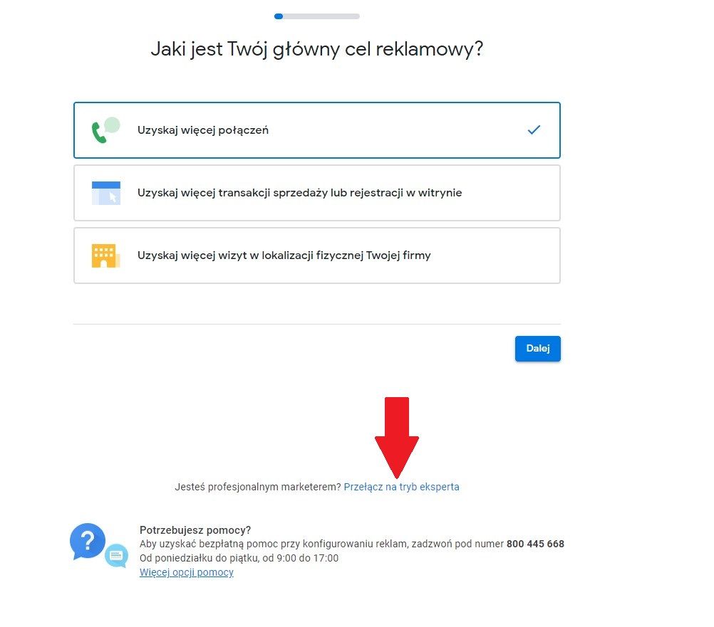 google ads tryb eksperta