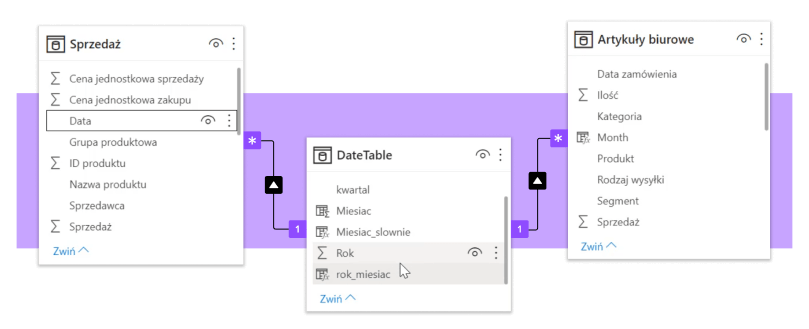 import z bazy danych w power BI