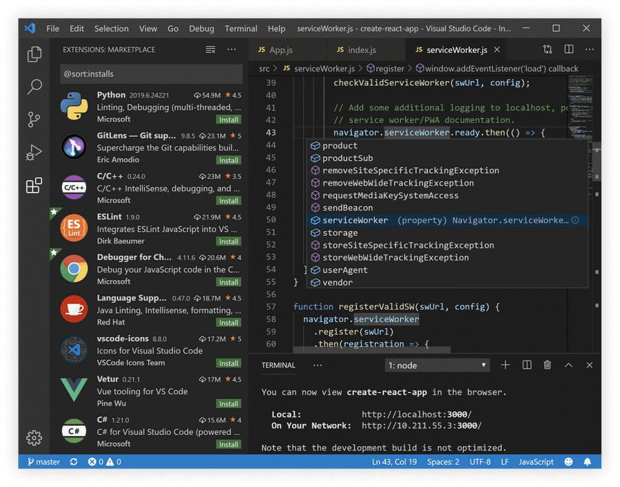 środowisko programistyczne visual studio code